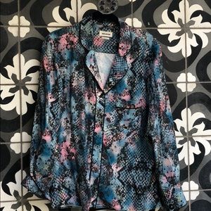 Silk nightshirt snakeskin blouse